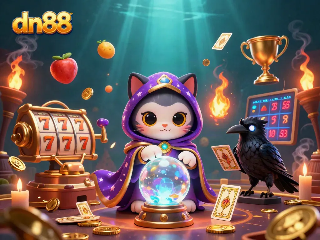 Experience thrilling gameplay at dn88 with vibrant 3D illustrated casino elements and characters.