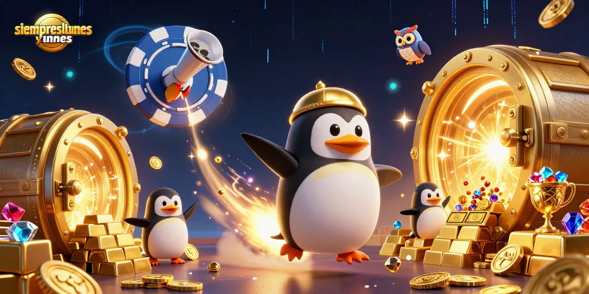 Win big with siempreeslunes in this vibrant casino-themed illustration depicting fun elements!