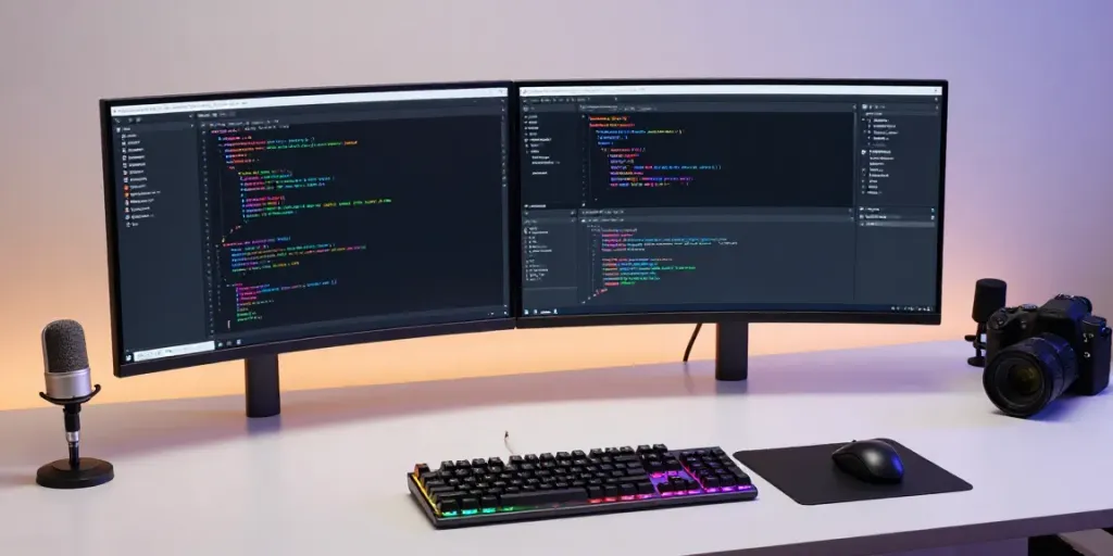 Buy .uk domain in a modern developer workspace with innovative tech tools.