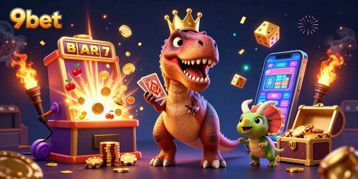 Engage with 9bet's dynamic casino world featuring animated characters and vibrant jackpots!