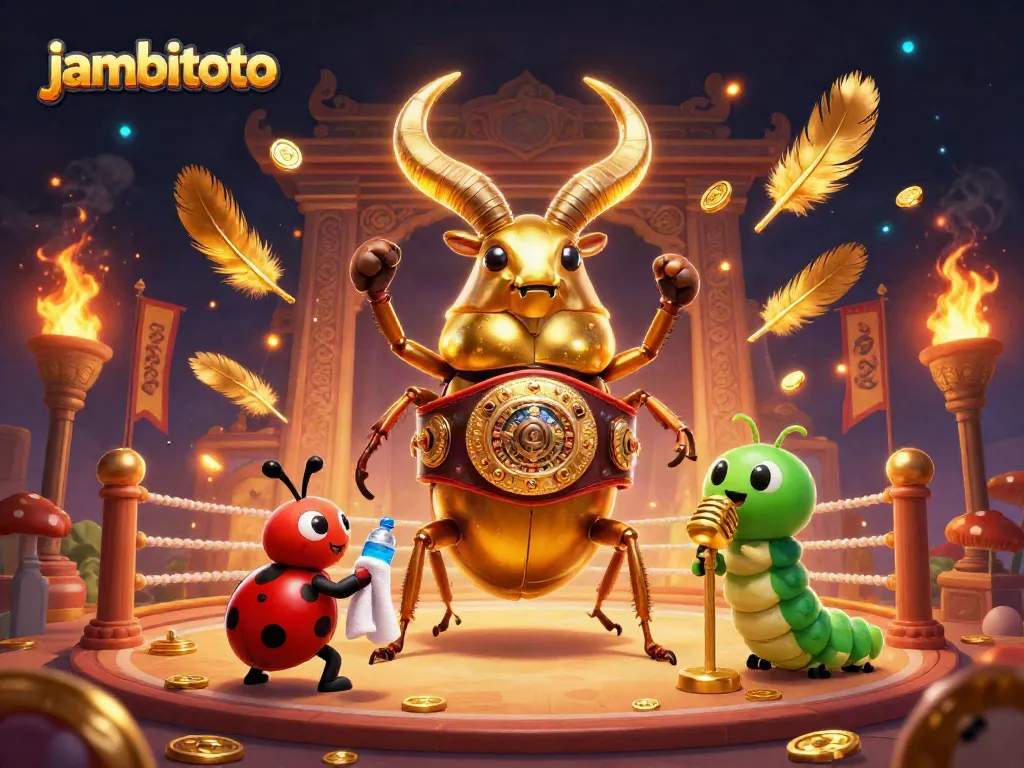 Engage with jambitoto through a vibrant 3D illustration of unique casino characters in action.