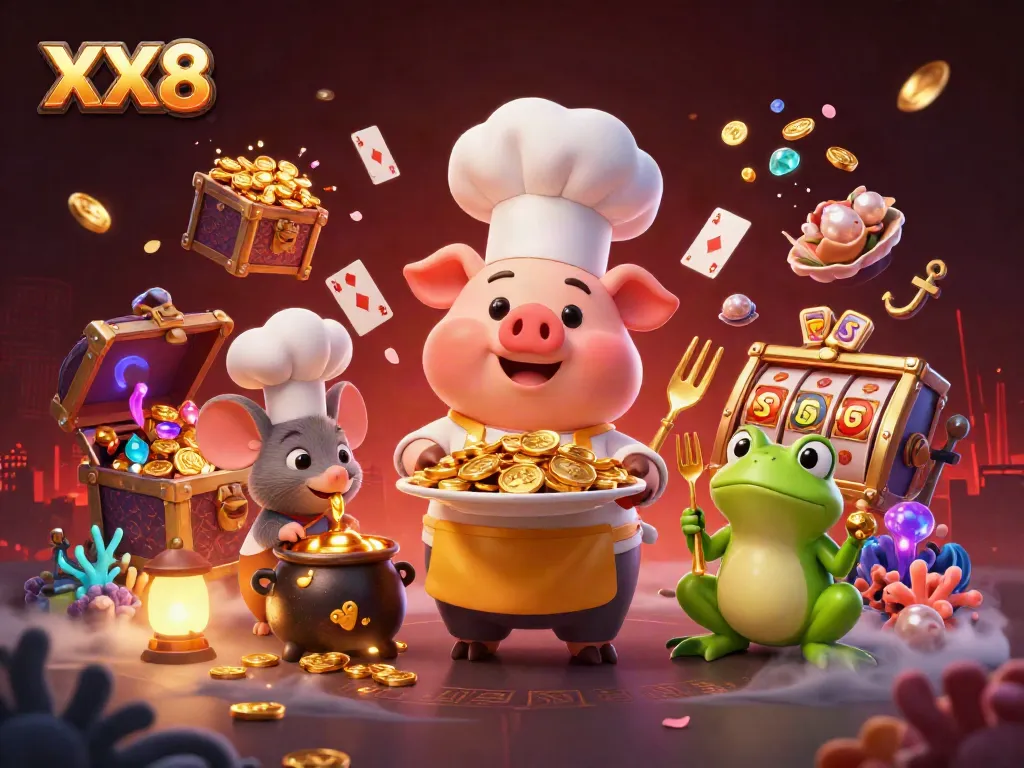 Players enjoy a thrilling experience at XX8 with visuals featuring gold coins and vibrant casino elements