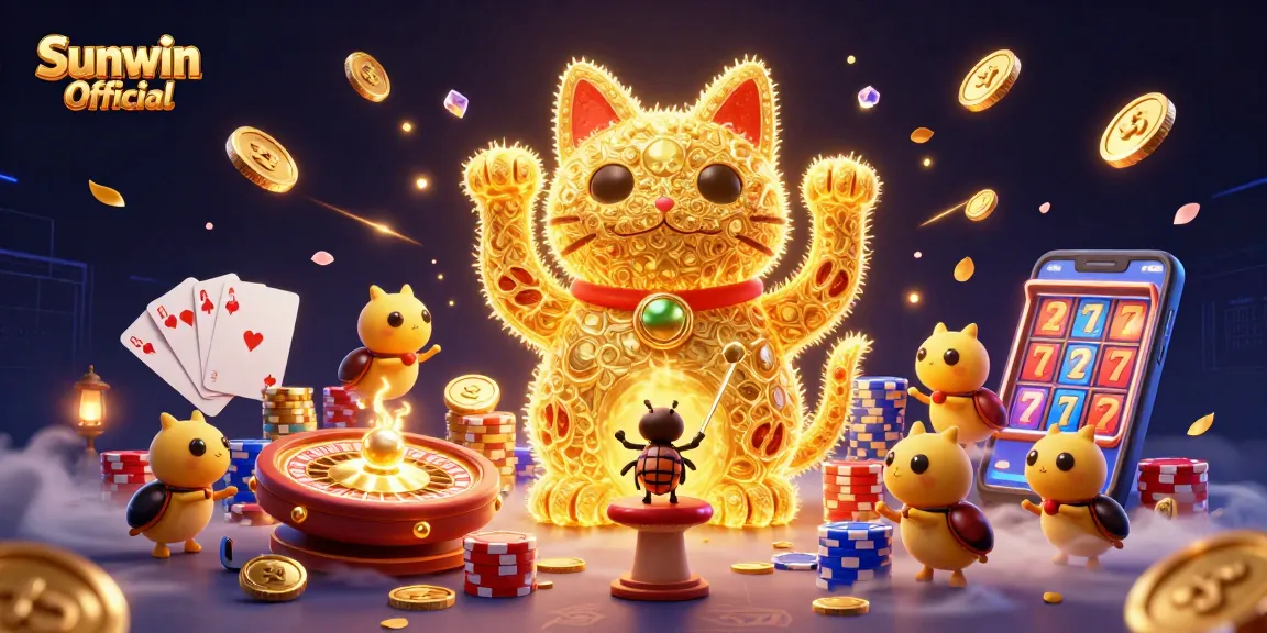 Experience exciting gameplay at Sunwin Official with vibrant casino-themed characters and elements!