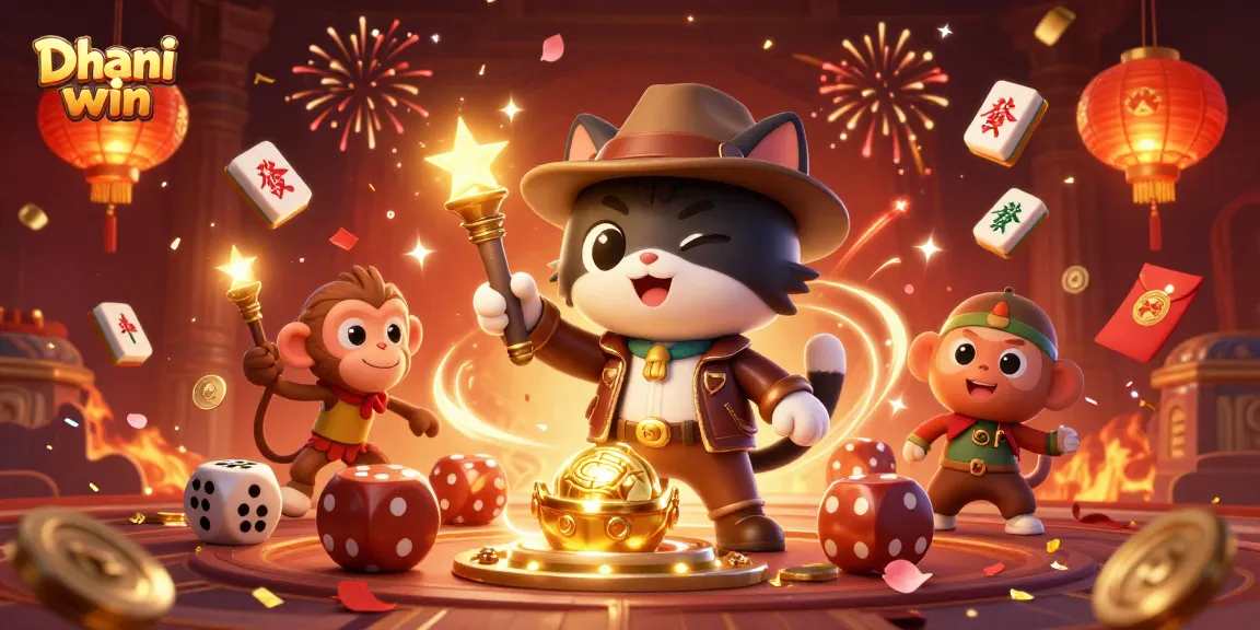 Dhani win players enjoying exciting games with a vibrant action-packed casino scene featuring themed elements.
