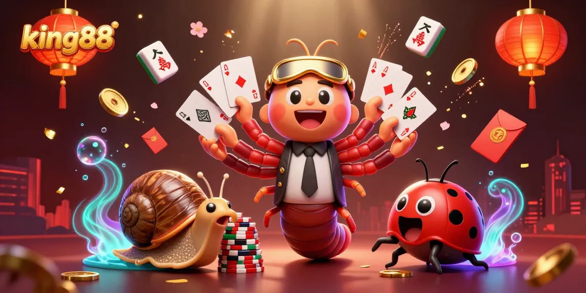 Experience excitement at king88 with vibrant 3D casino characters and game elements.