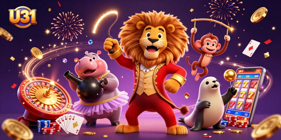 Experience excitement with U31's colorful casino characters and vibrant gaming elements.